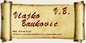 Vlajko Bauković vizit kartica